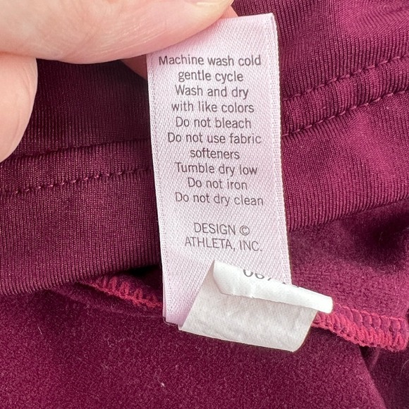 Athleta Half Mile Full Zip Hoodie Running Jacket‎ Burgundy Pockets Gym Women M - Picture 9 of 11